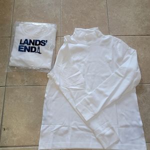 Woman's Lands End Mock Long Sleeve Turtleneck